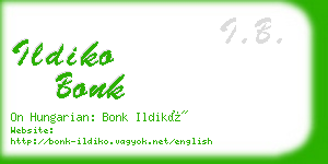 ildiko bonk business card